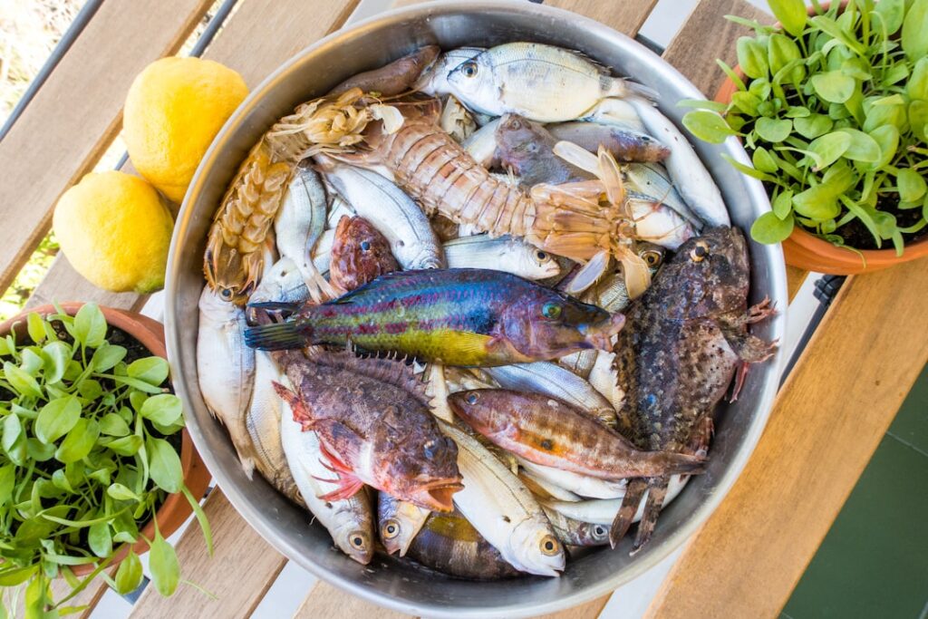 Photo Mediterranean fish dishes