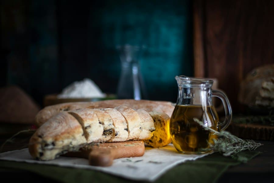 water bread olive oil simplicity